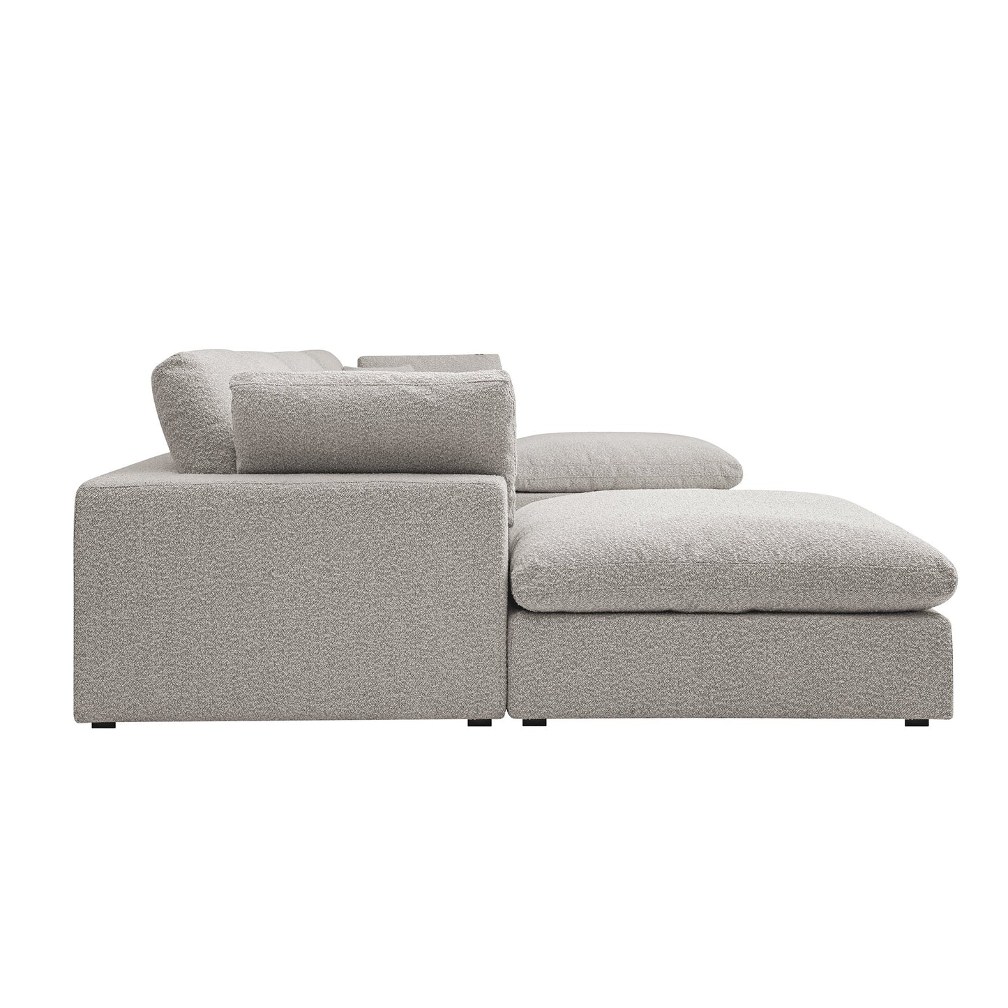 Lutyens Taupe Boucle Sectional Sofa, 6-Piece U-Shape Set