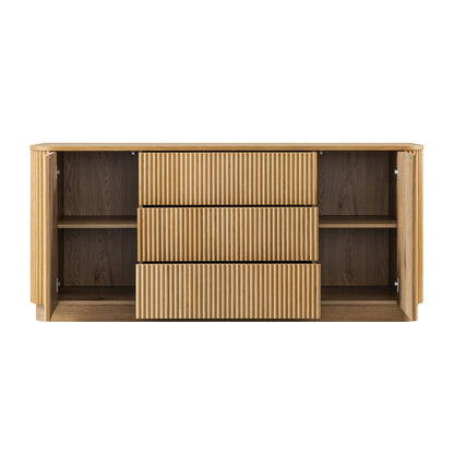 Maru Large 2-Door Sideboard with Drawers, Oak