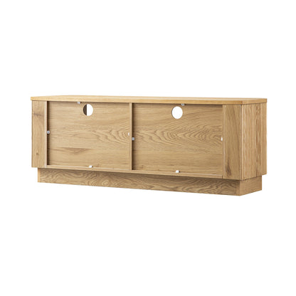 Maru 47" Wide Media Unit with Drawers, Oak