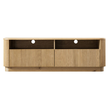 Maru 64" Wide Media Unit with Drawers, Oak