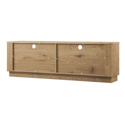 Maru 64" Wide Media Unit with Drawers, Oak