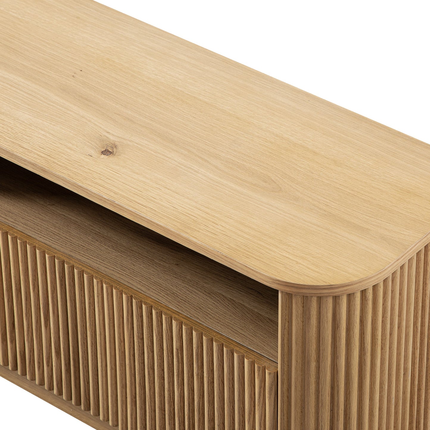 Maru 64" Wide Media Unit with Drawers, Oak