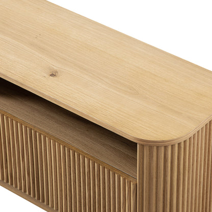 Maru 64" Wide Media Unit with Drawers, Oak