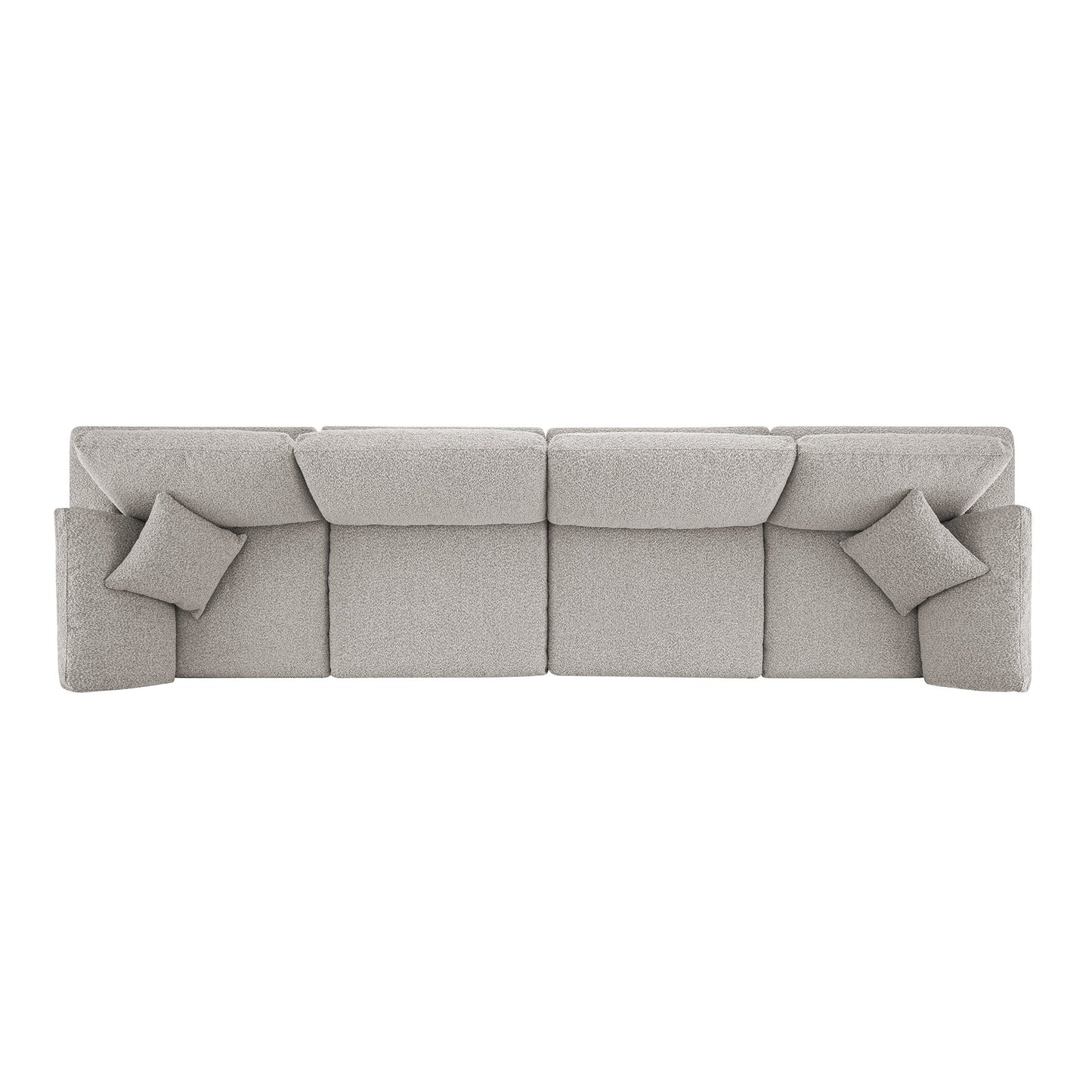 Lutyens Taupe Boucle Sectional Sofa, 4-Piece