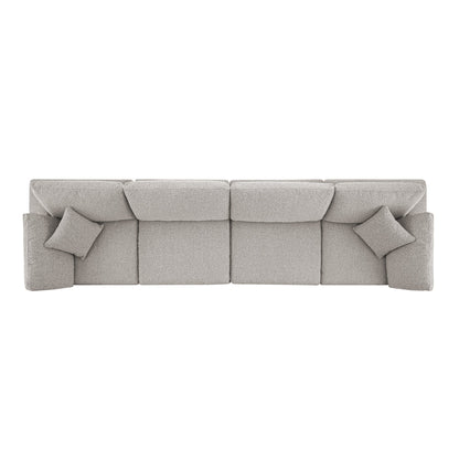 Lutyens Taupe Boucle Sectional Sofa, 4-Piece